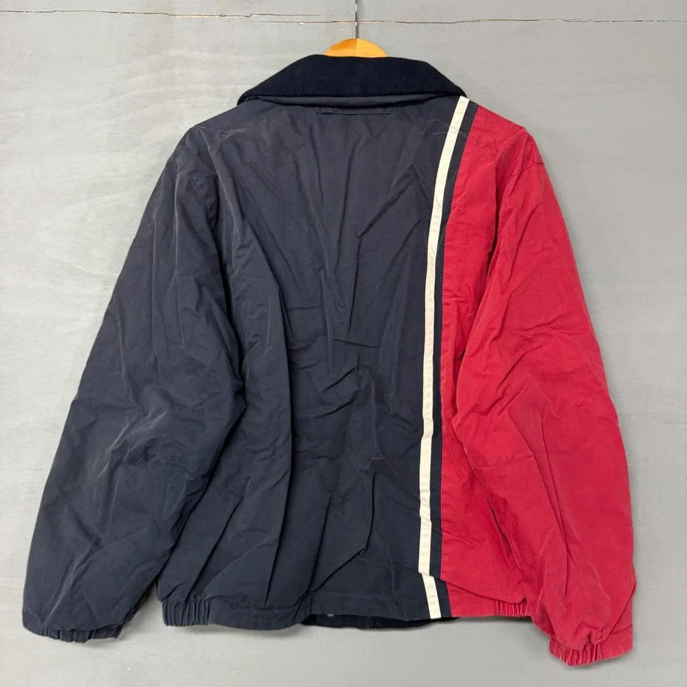 Vintage Nautica Reversible Bomber Jacket Navy Red Colorblock Large